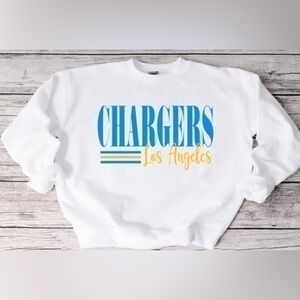 Chargers striped crewneck - white